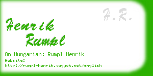 henrik rumpl business card